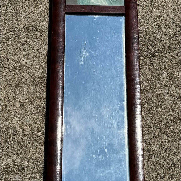 Antique Wall Mirror of Marie Antoinette in beautiful tiger's eye wooden frame - Picture 2 of 8